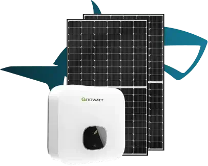 battery growatt & solar panel