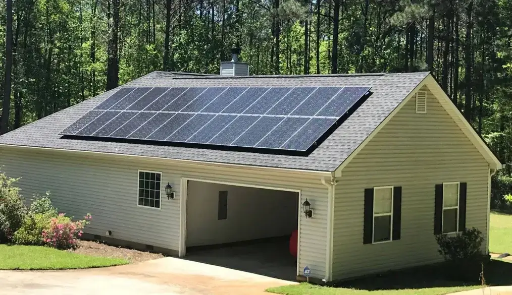 home pic with solar panel